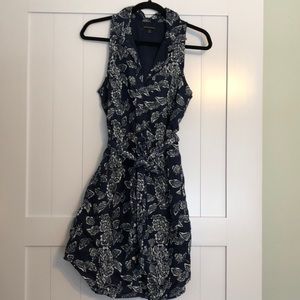 Banana Republic navy sleeveless shirt dress